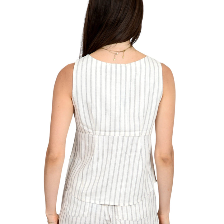 Lona Sleeveless Front Tie vest