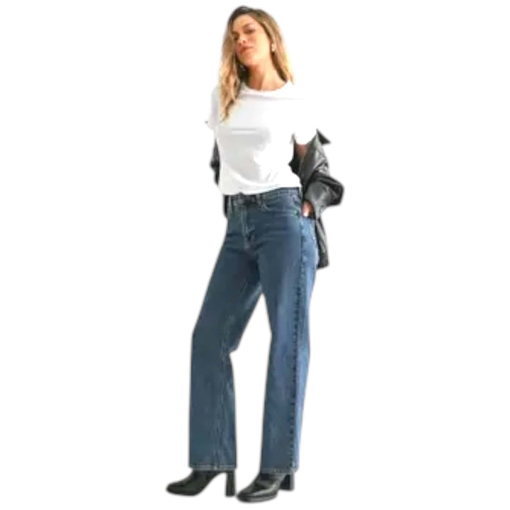 Vintage Straight Leg Dark Jeans