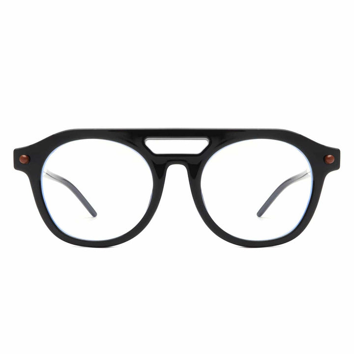 Round Retro Brow-Bar Circle Vintage Style Fashion Sunglasses