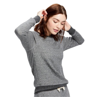 Grey Tri-Blend French Terry Raglan Boat Neck Sweatshirt