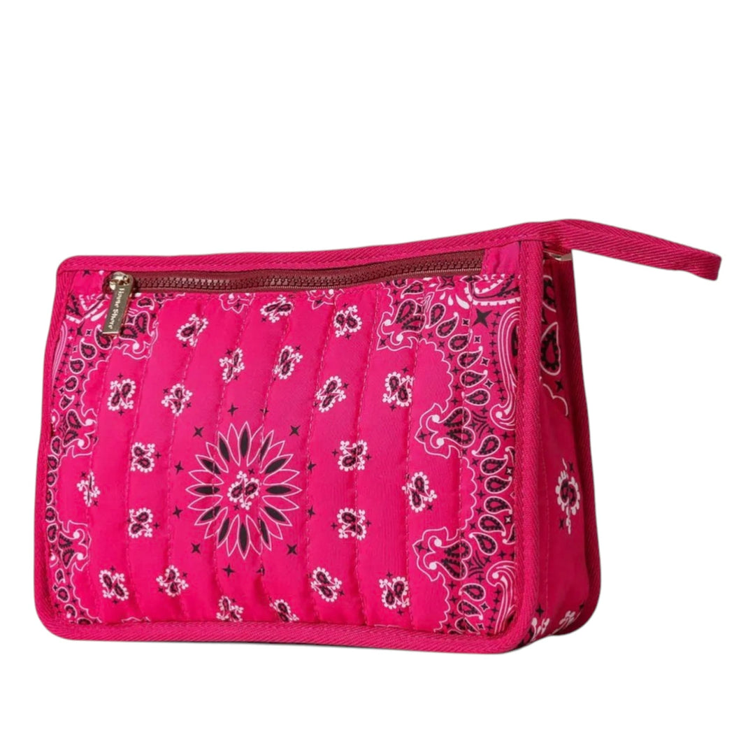 Hot Pink Bandana Print Pouch