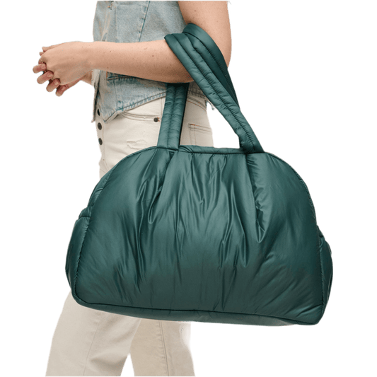 Nylon Dome Bag in Hunter Green