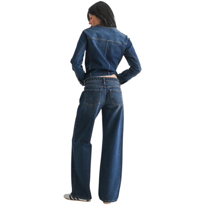 Dark Baggy Wide Leg Jeans