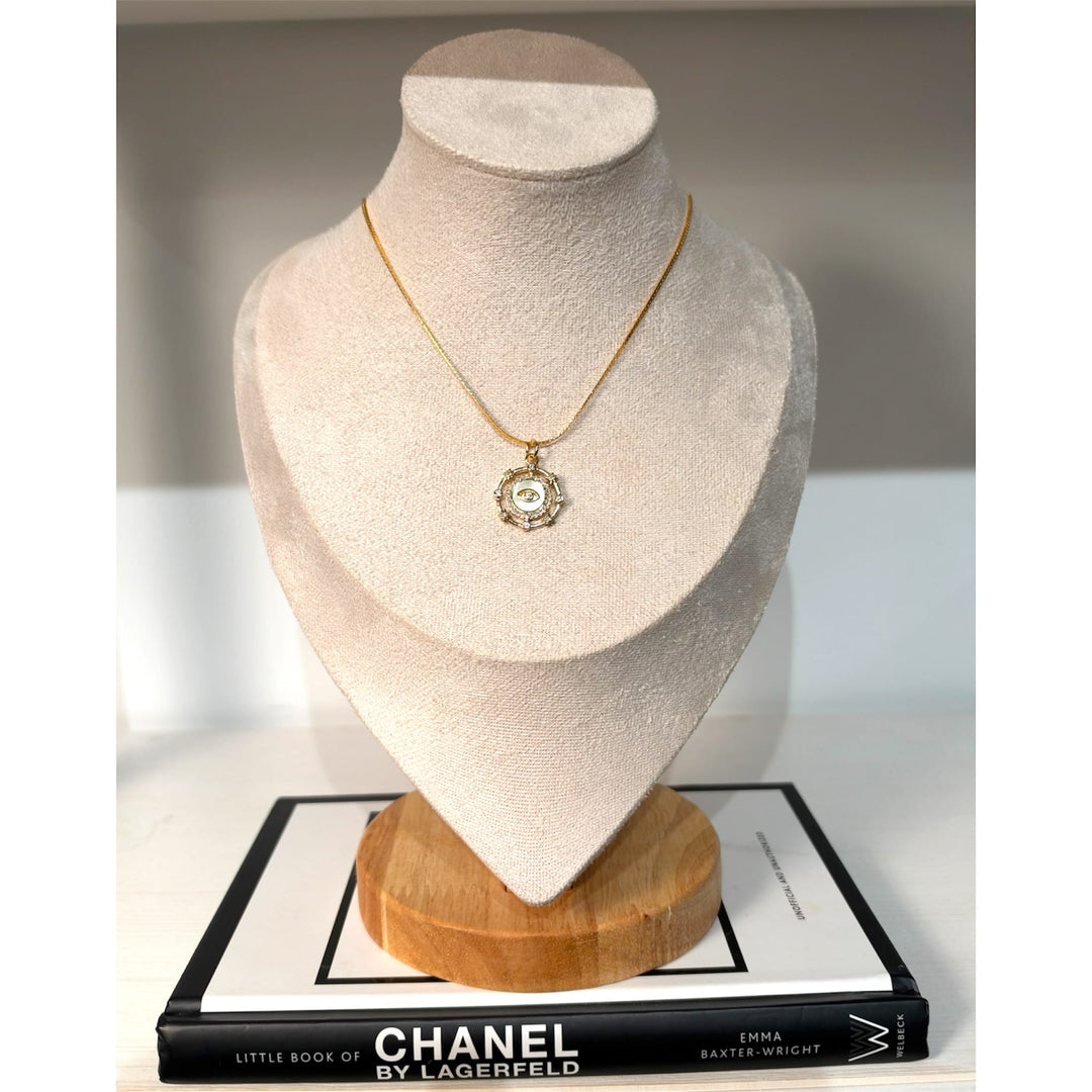 Mother Of Pearl Evil Eye Necklace