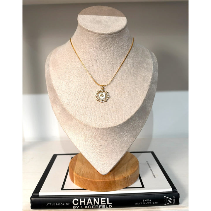 Mother Of Pearl Evil Eye Necklace