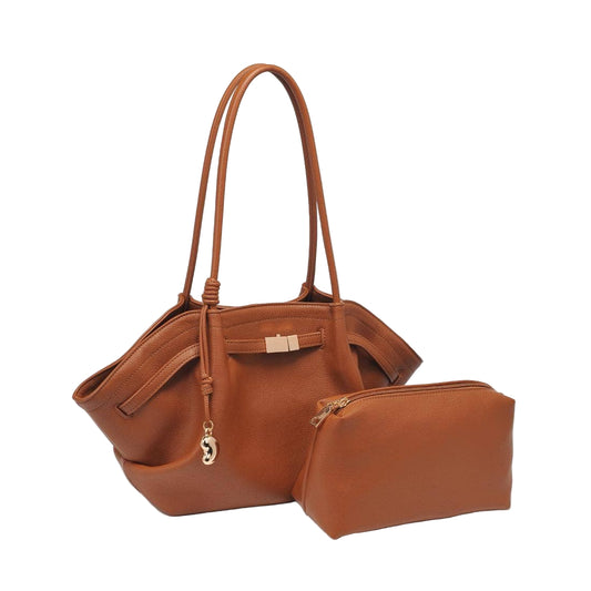 Tan Monroe Satchel Handbag