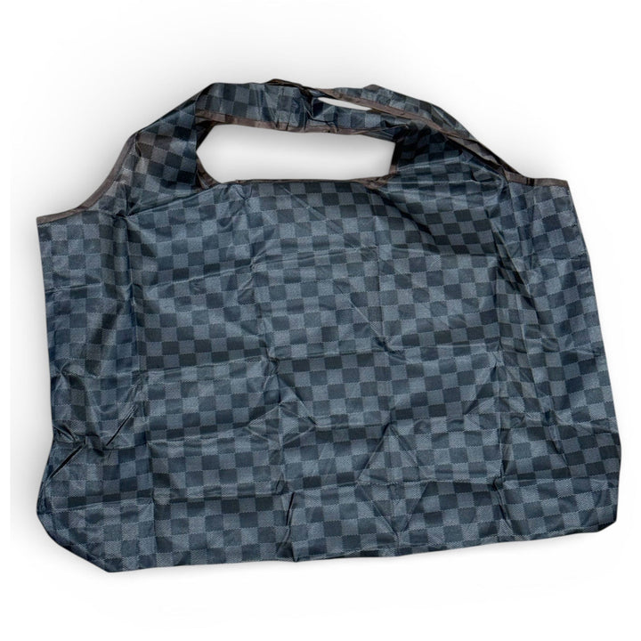 Black/Grey Checkered Reusable Tote