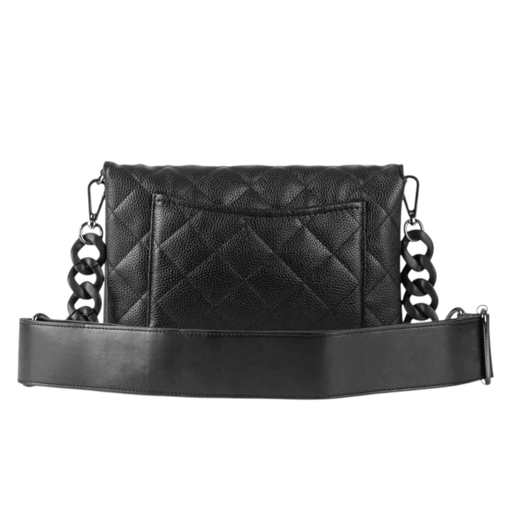 Black Pebbled Crossbody Purse