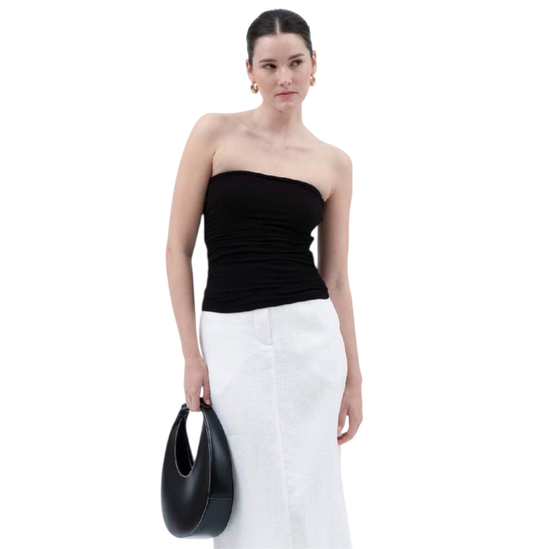 Black Reversible Strapless Tube Top