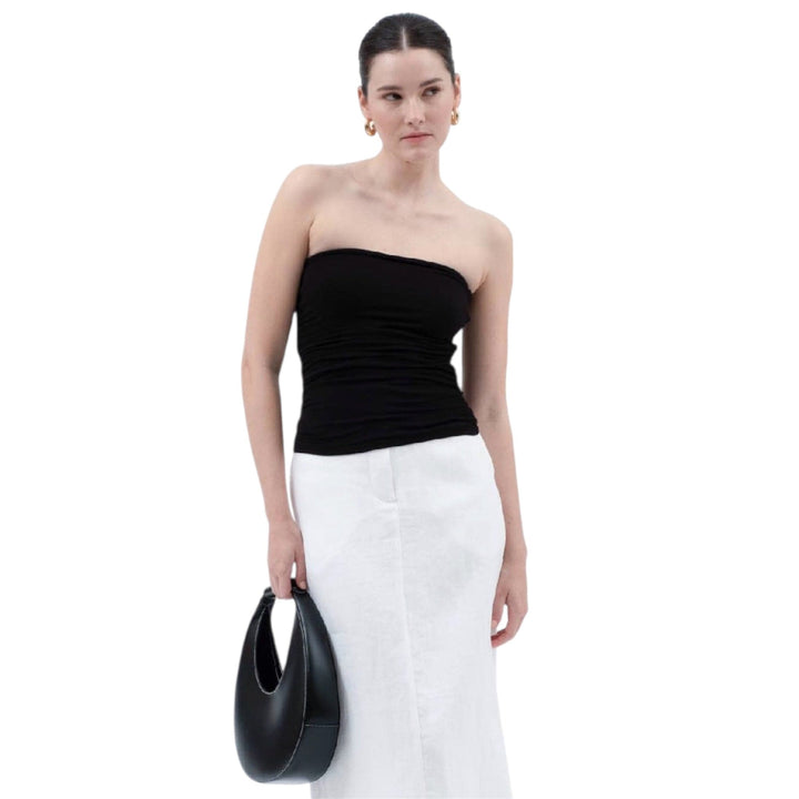 Black Reversible Strapless Tube Top