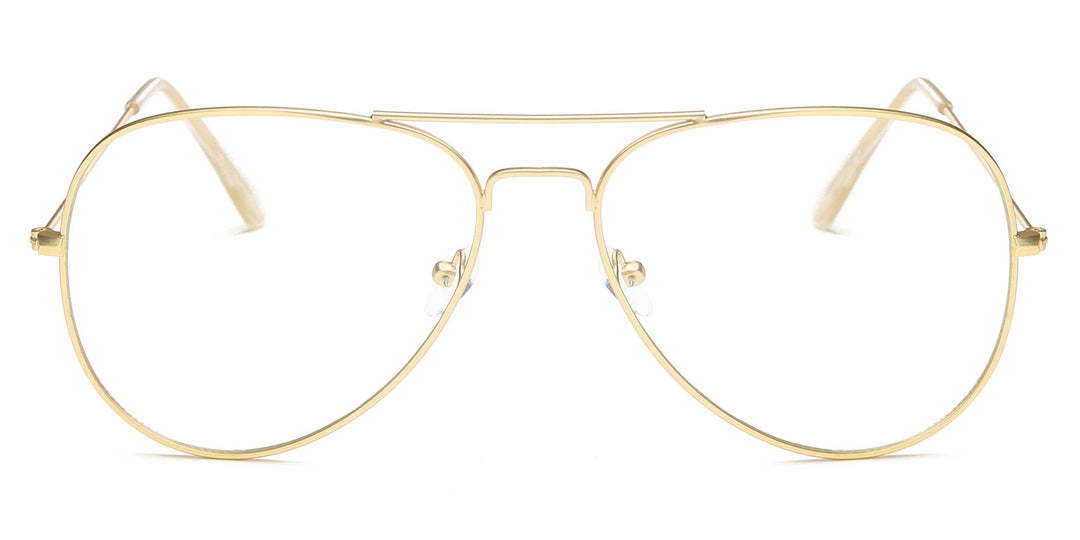 Aviator Anti Blue Light Blocker Glasses in Silver and Gold