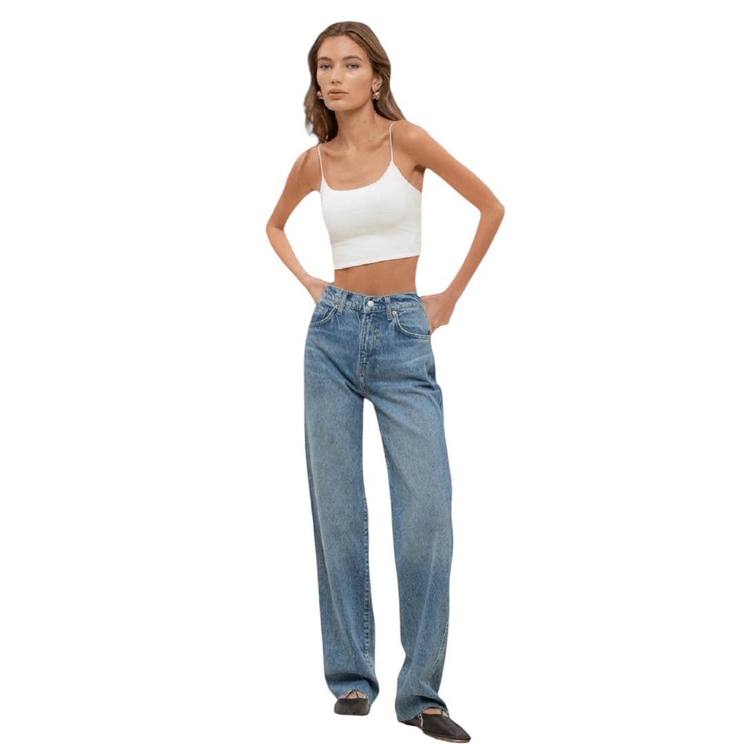 White seamless cropped cami