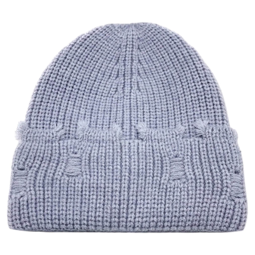 Distressed Frayed Beanie Hat