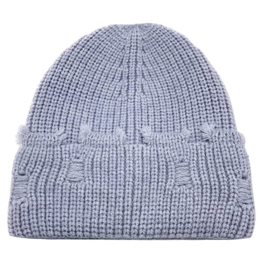 Distressed Frayed Beanie Hat