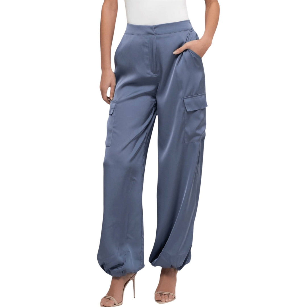 Satin Cargo Pants
