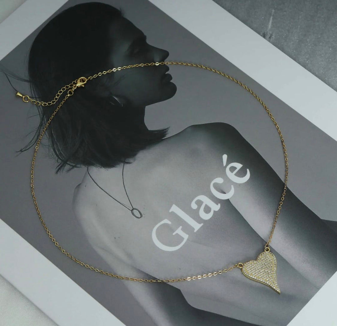 18K Gold Dainty Chain Heart Necklace