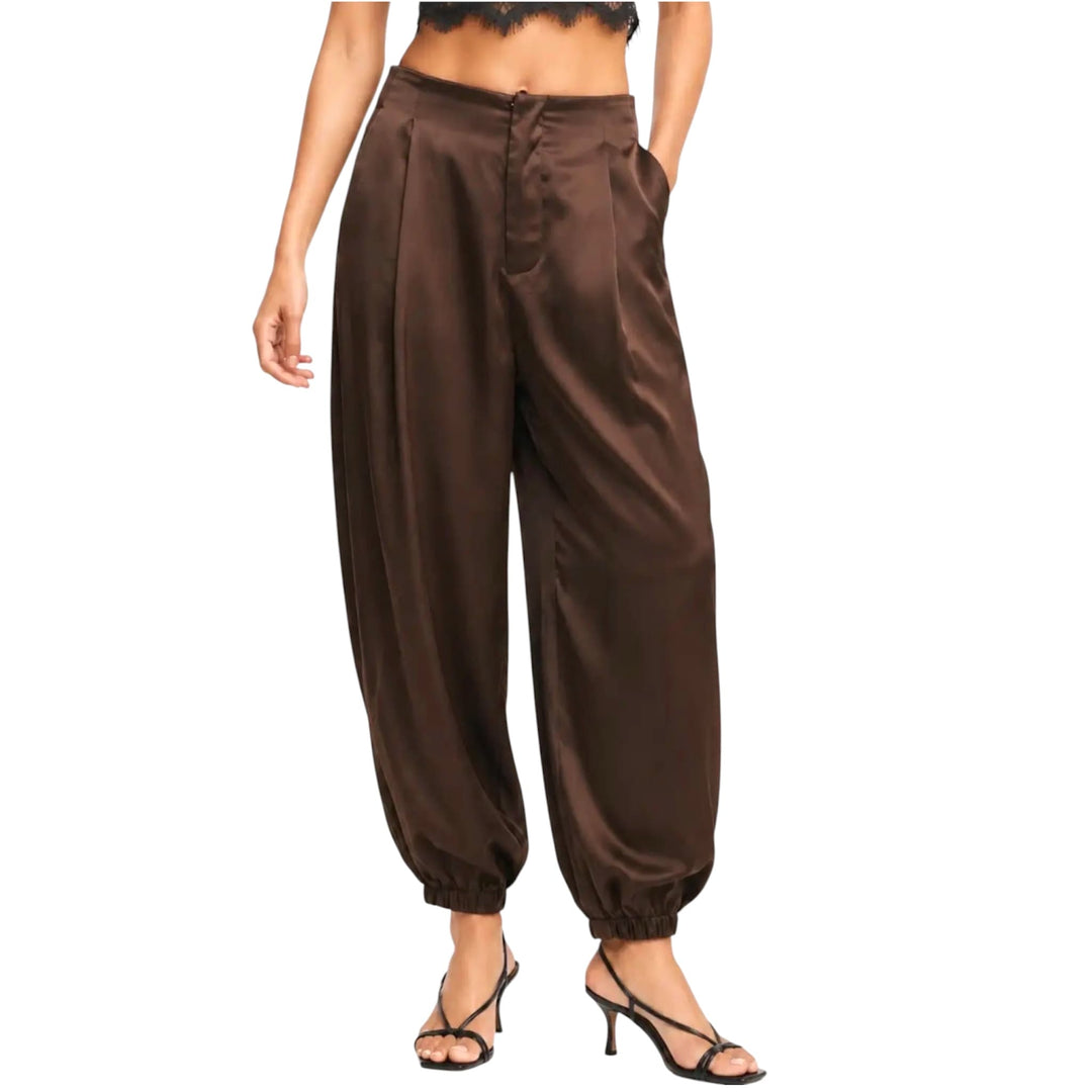 Brown Satin Balloon Pants (PRE ORDER)