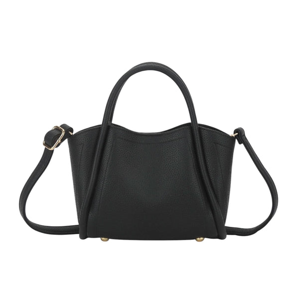 Black Vegan Leather Crossbody Bag