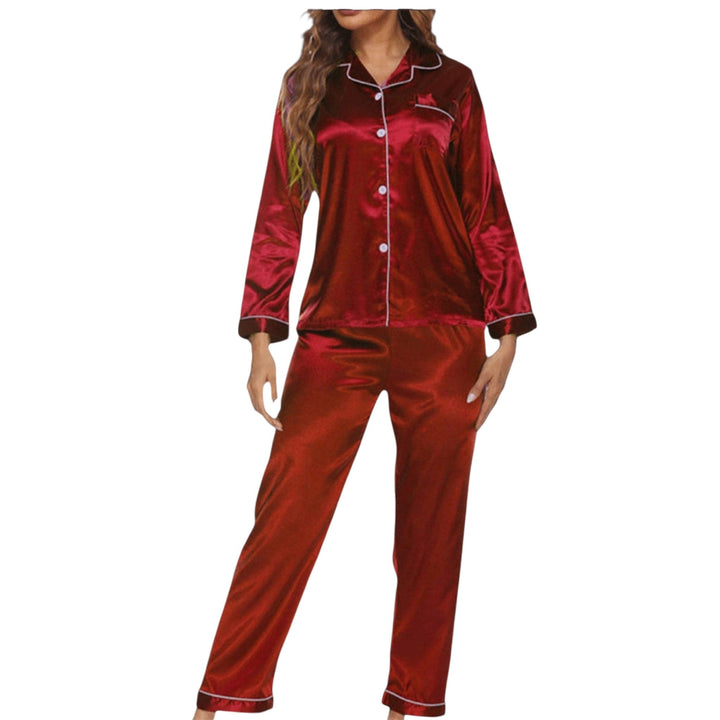 Button Up Pajama Long Sleeve Soft Set in Red and Blue