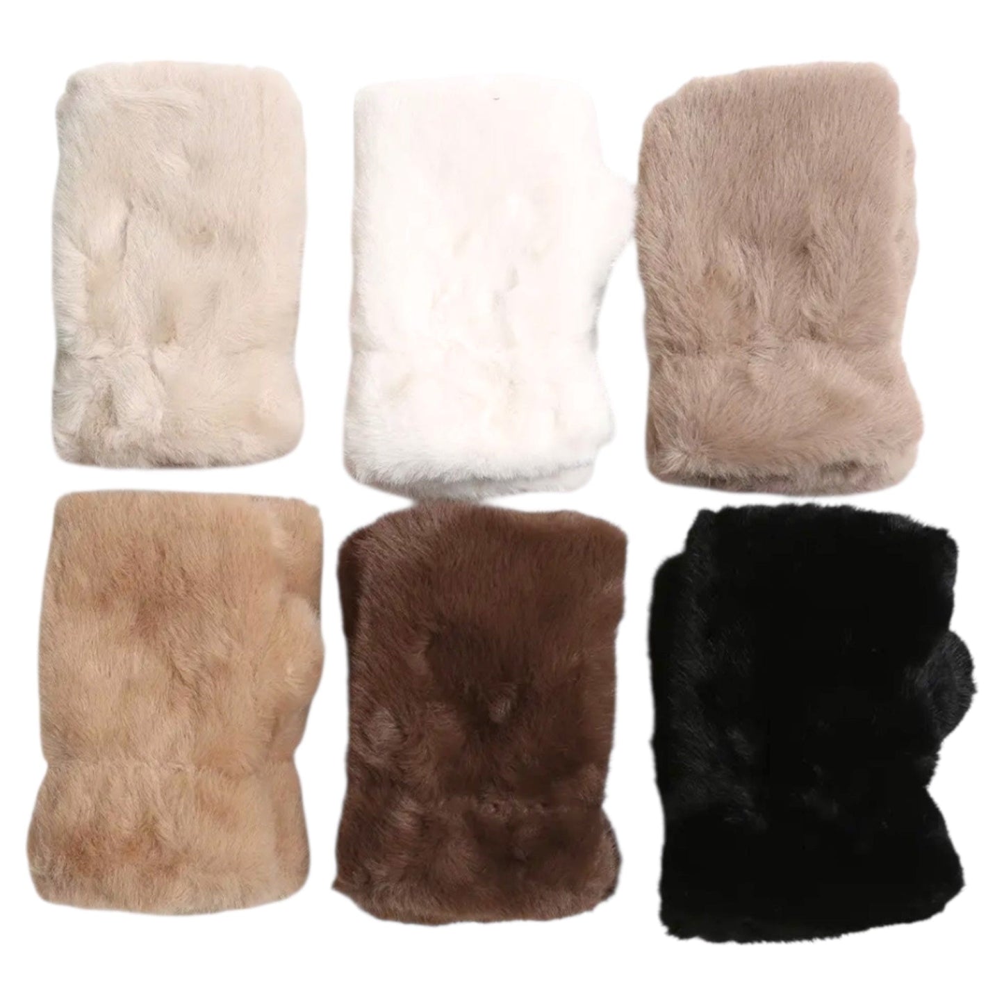 Faux Fur Fingerless Gloves