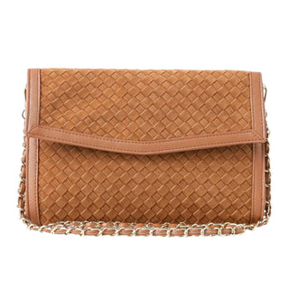 Vegan Leather Woven Clutch