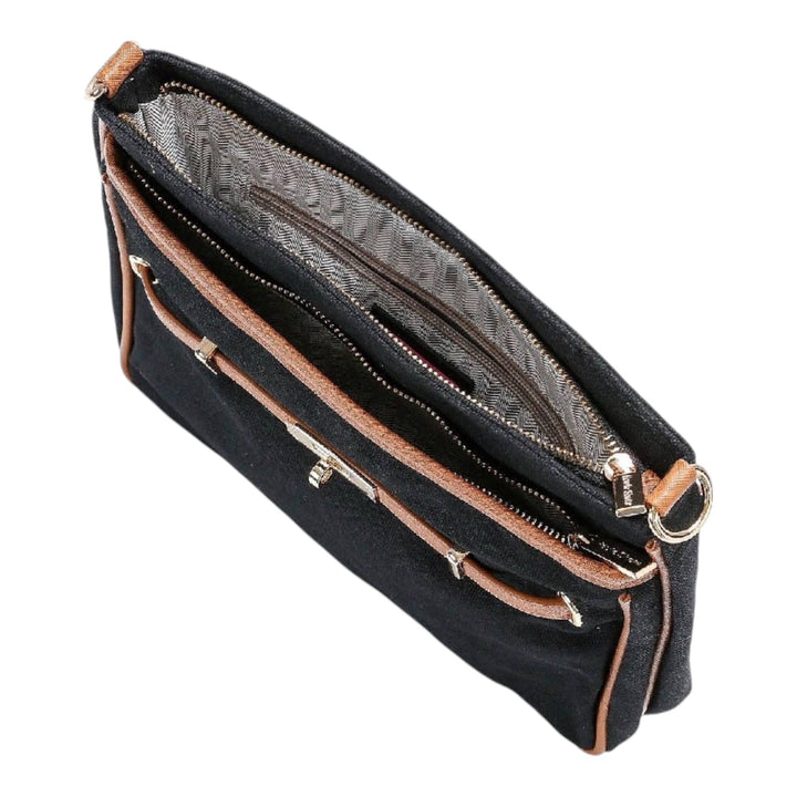 Canvas Crossbody Bag with Belt