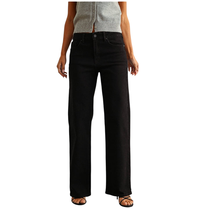 Black Straight Leg Jeans
