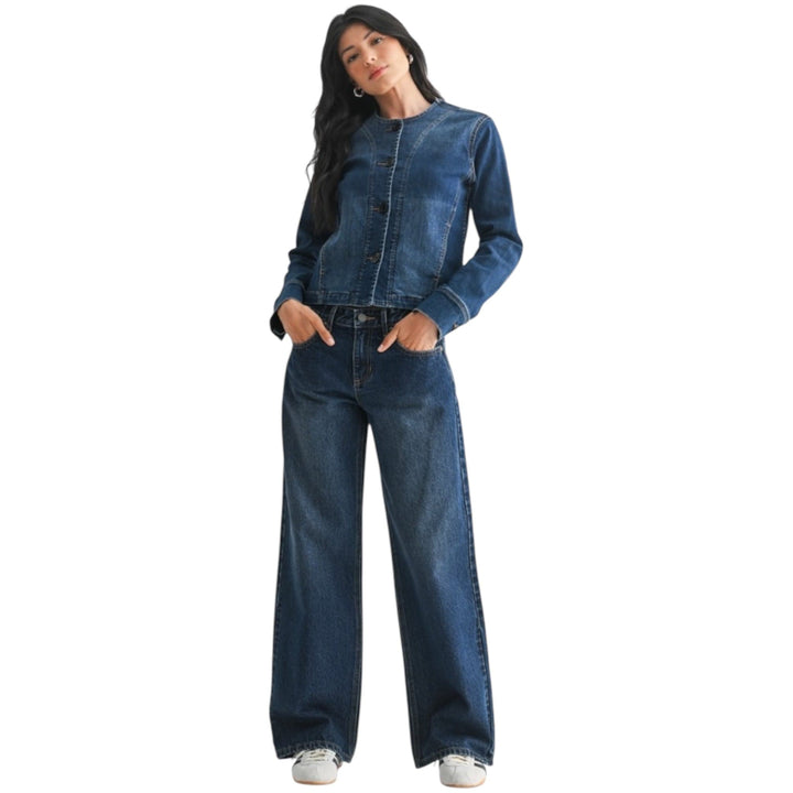 Dark Baggy Wide Leg Jeans