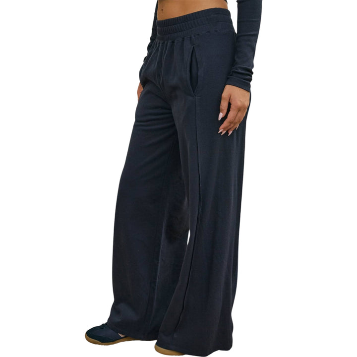 Navy Elastic Waist Side Panel Lounge Pants
