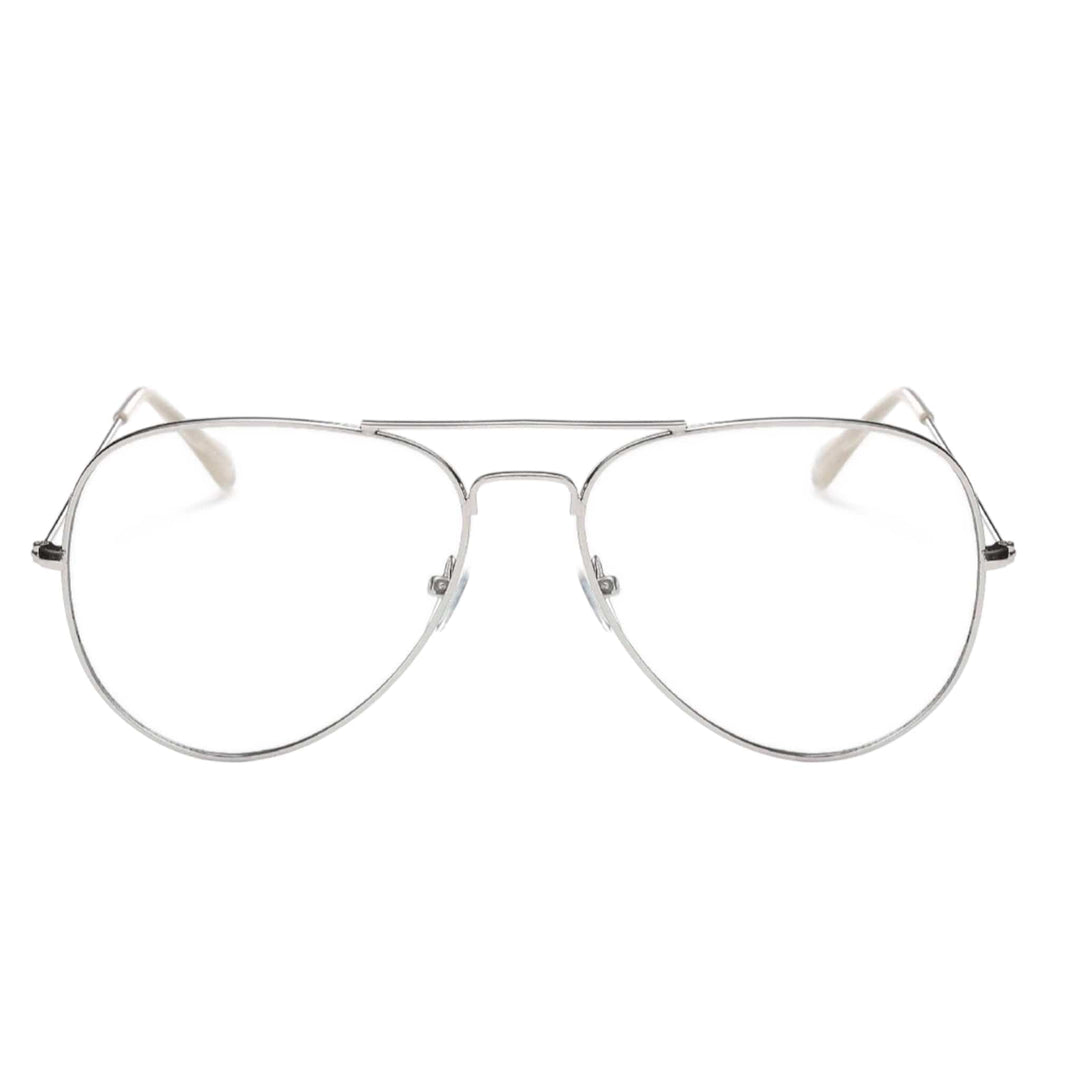 Aviator Anti Blue Light Blocker Glasses in Silver and Gold