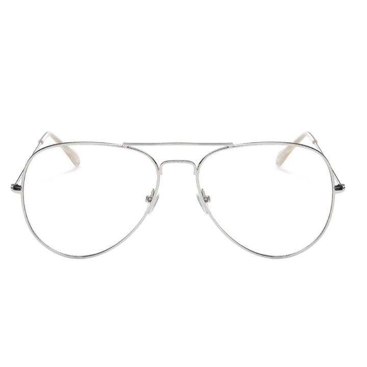 Aviator Anti Blue Light Blocker Glasses in Silver and Gold