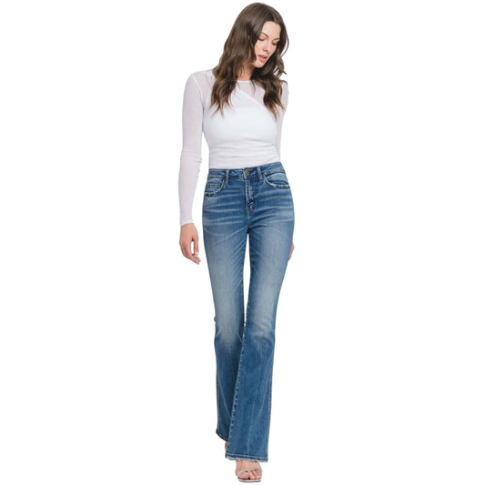 High Rise Full Length Bootcut Jeans