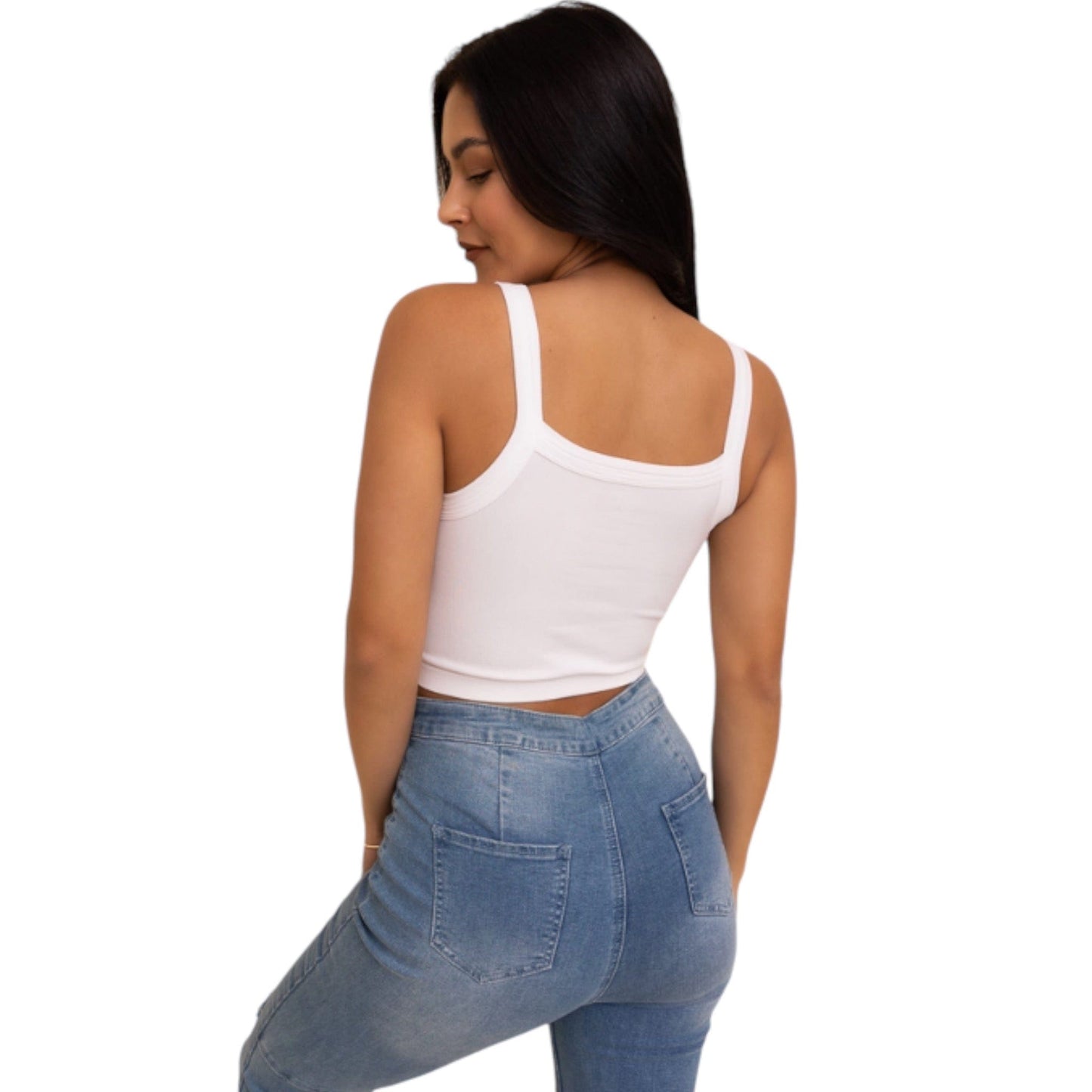 No-Seam White Tank Top