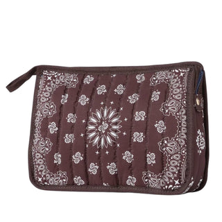 Brown Bandana Print Pouch