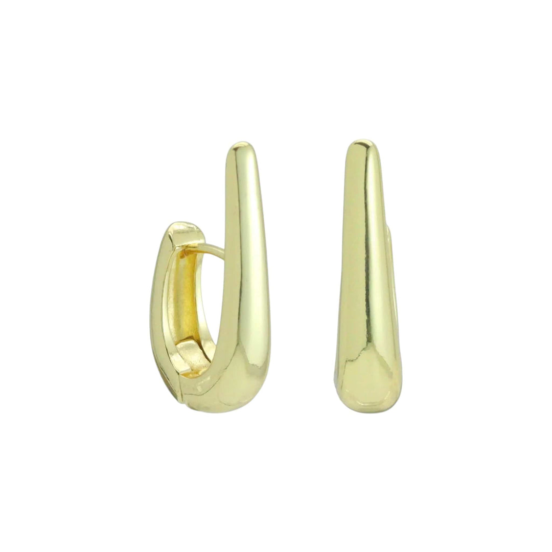 Gold U Shape Hoop Earrings