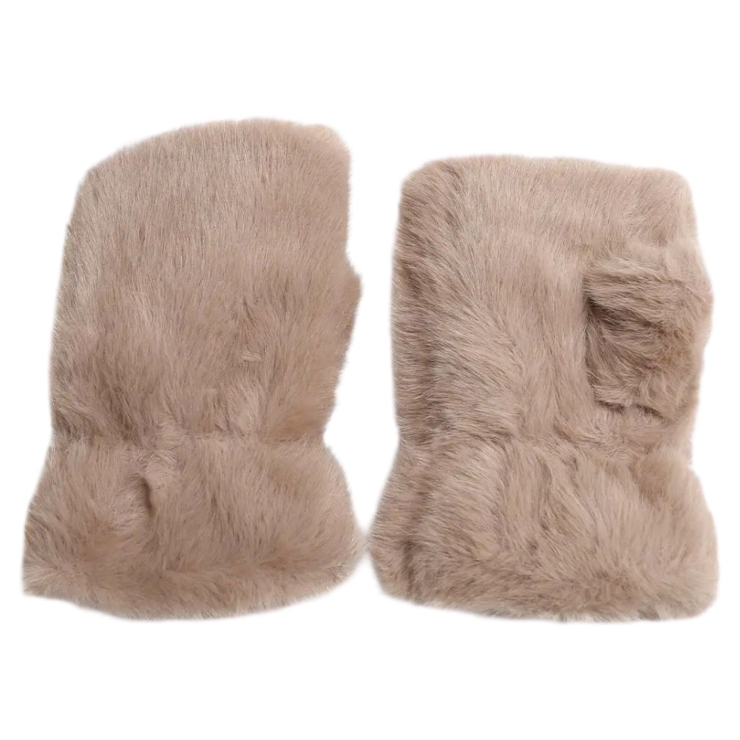 Faux Fur Fingerless Gloves