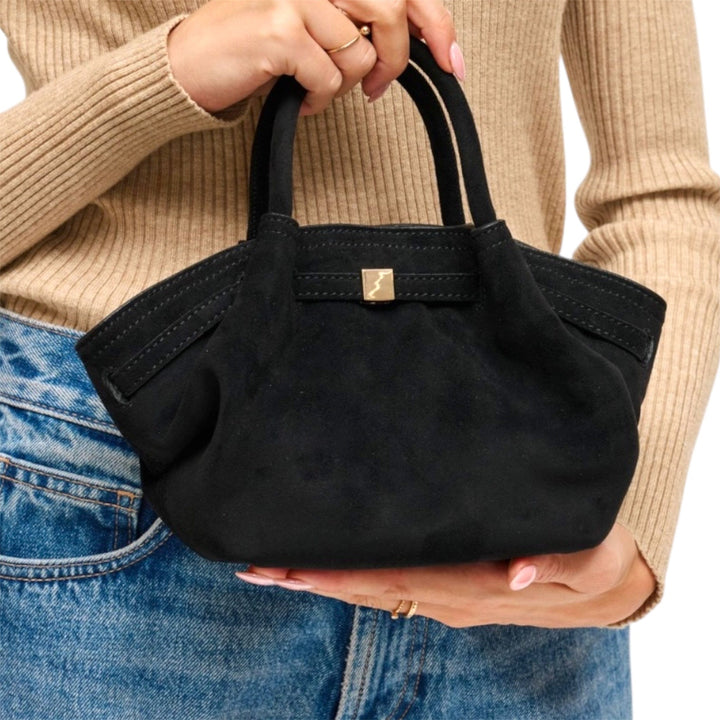 Black Suede Crossbody Bag