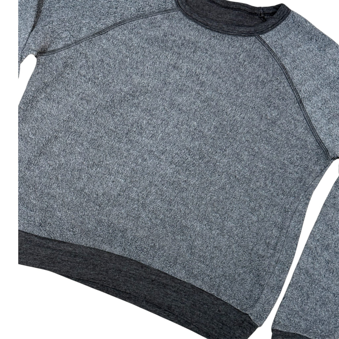 Vintage Black Inside Out Fleece Crew Neck Sweatshirt
