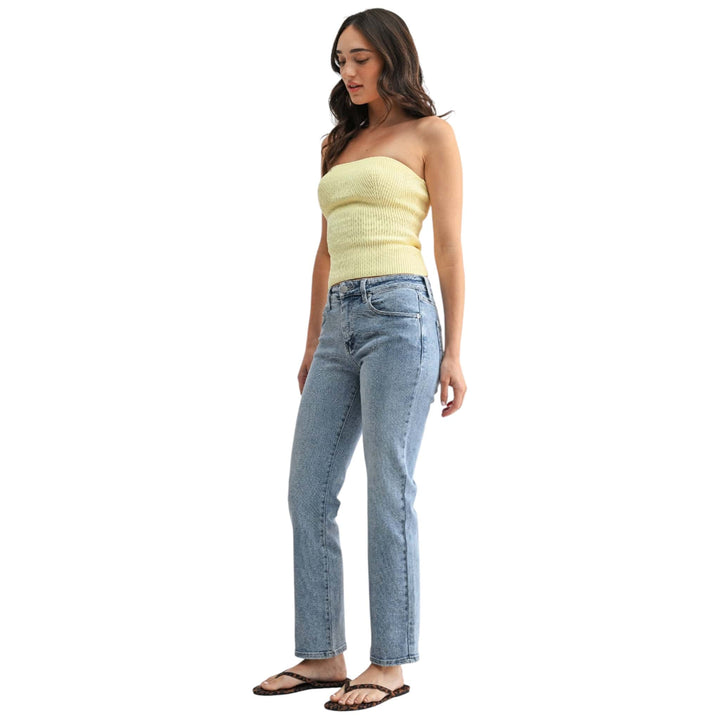 Mid Rise Vintage Slim Straight Jeans