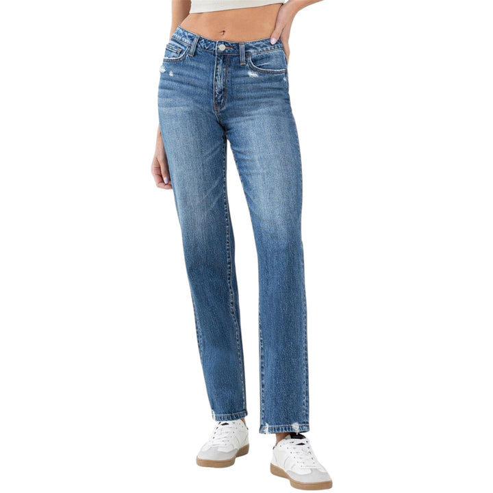 Relaxed Straight Leg Denim Jeans