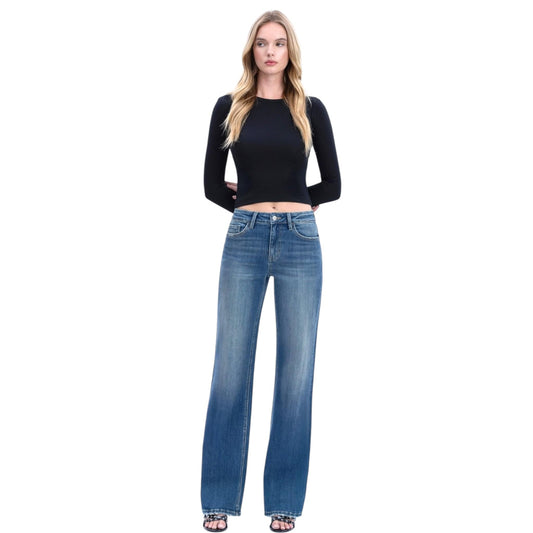 Mid Rise Full Length Vintage Flare Jeans