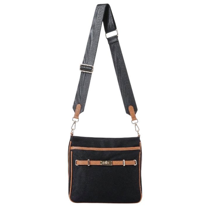 Canvas Crossbody Bag with Belt