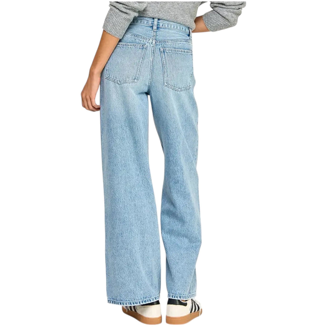 Wide Leg Jeans With Self Tie