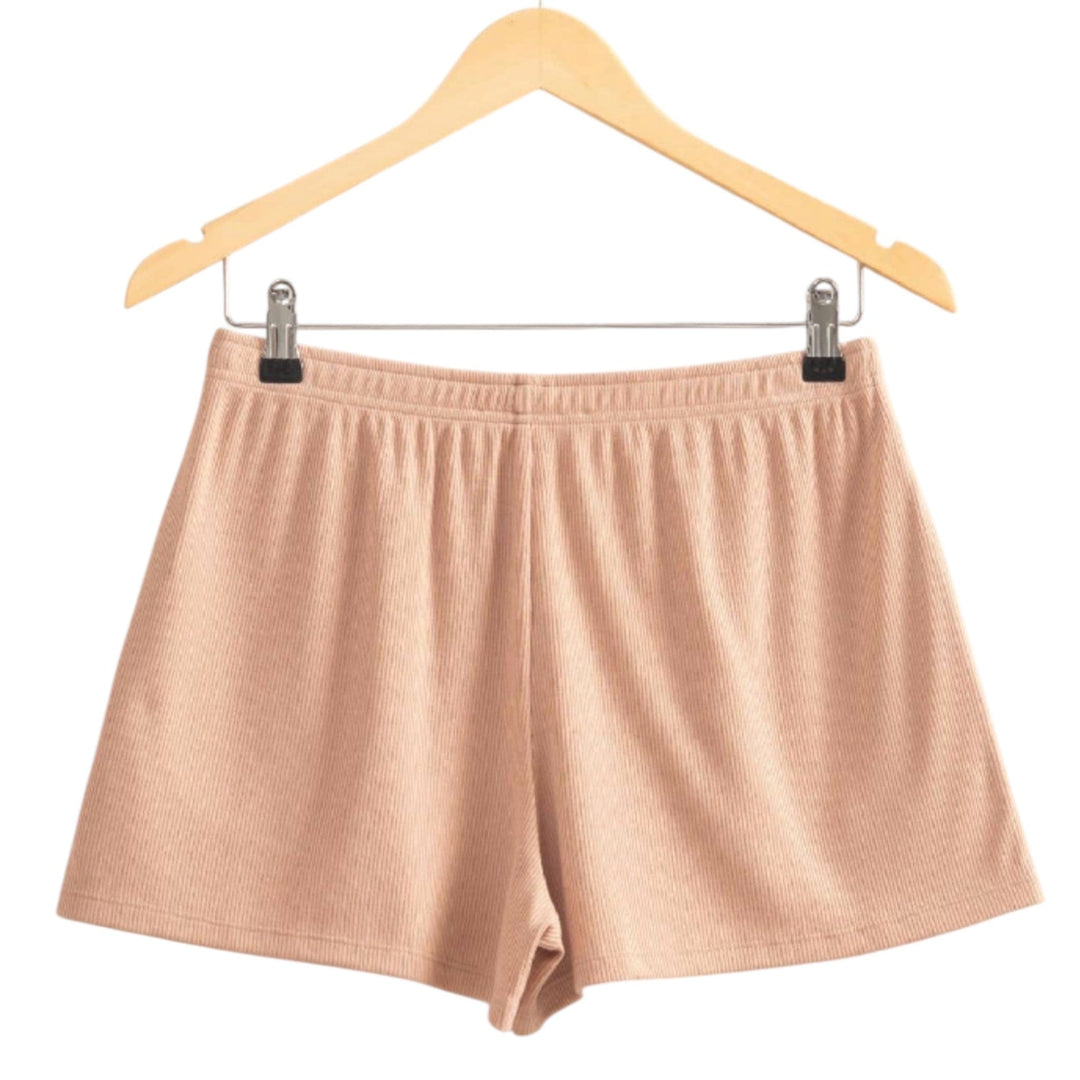 Dark Taupe Waffle Shorts