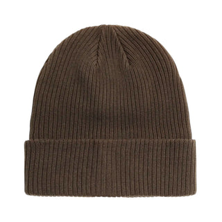 Dark Brown Cotton Knitted Beanie
