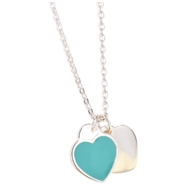 Heart Shaped Enamel Pendant Necklace