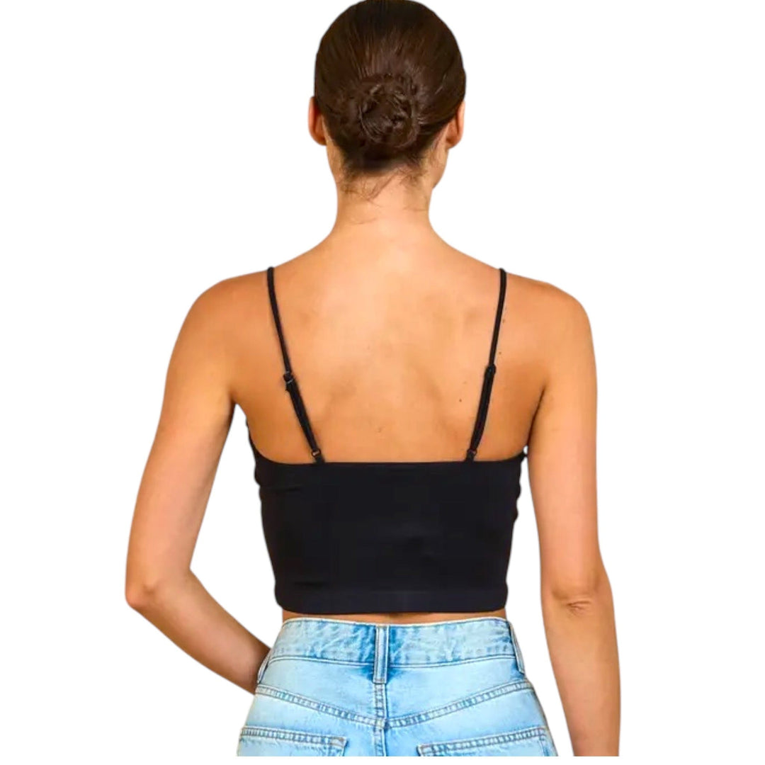 Front String Detail Cami Seamless Top