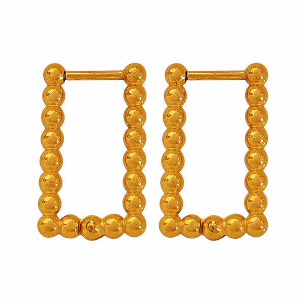 Gold Rectangle Earrings