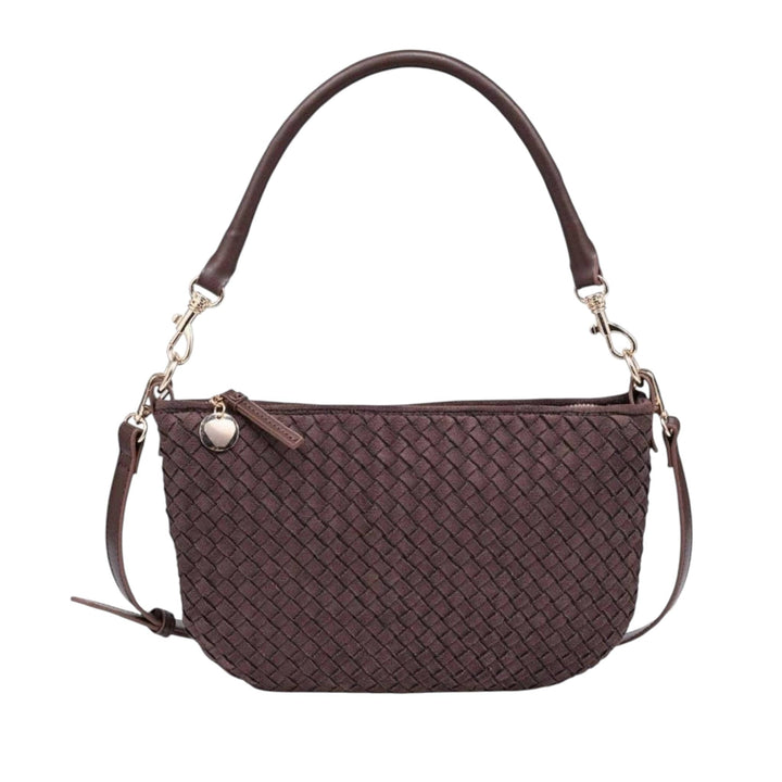 Brown Woven Shoulder Bag