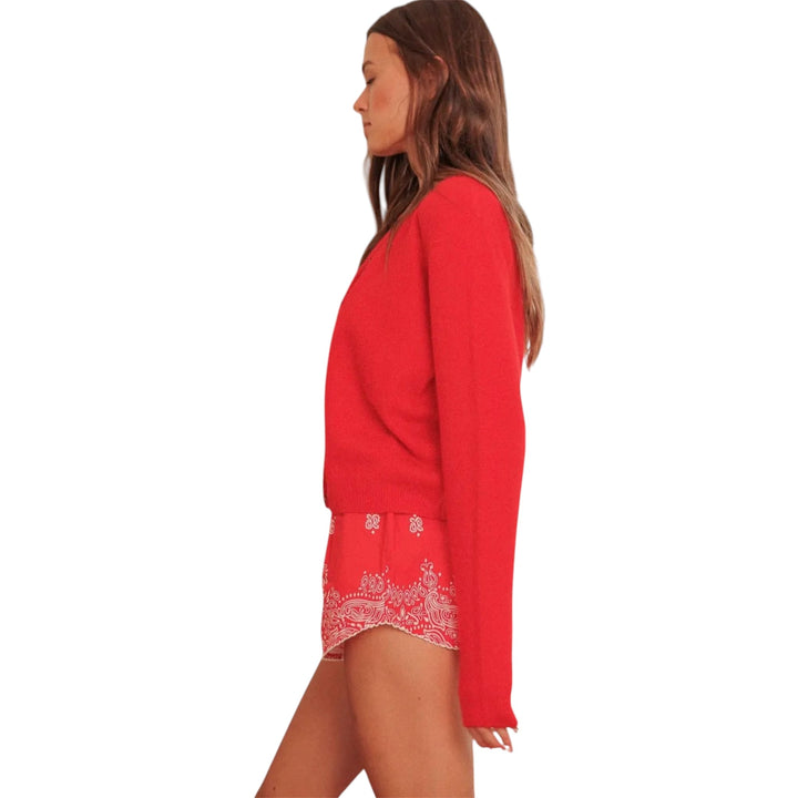 Red Bandana Print Shorts
